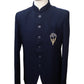 PREMIUM Slim Fit Mens Navy Blue BandhGala / Prince / Chinese Collar Jacket - Fantastic Fit - CS2406 TC 0524