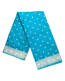 Turquoise Blue - Classic Banarasi Soft Silky Saree with Blouse Piece - UK stock - 24hr Dispatch - UST2501 VT