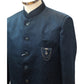 PREMIUM Slim Fit Mens Teal Self Brocade BandhGala / Prince / Chinese Collar Jacket - Fantastic Fit - CS2410 TA 0524