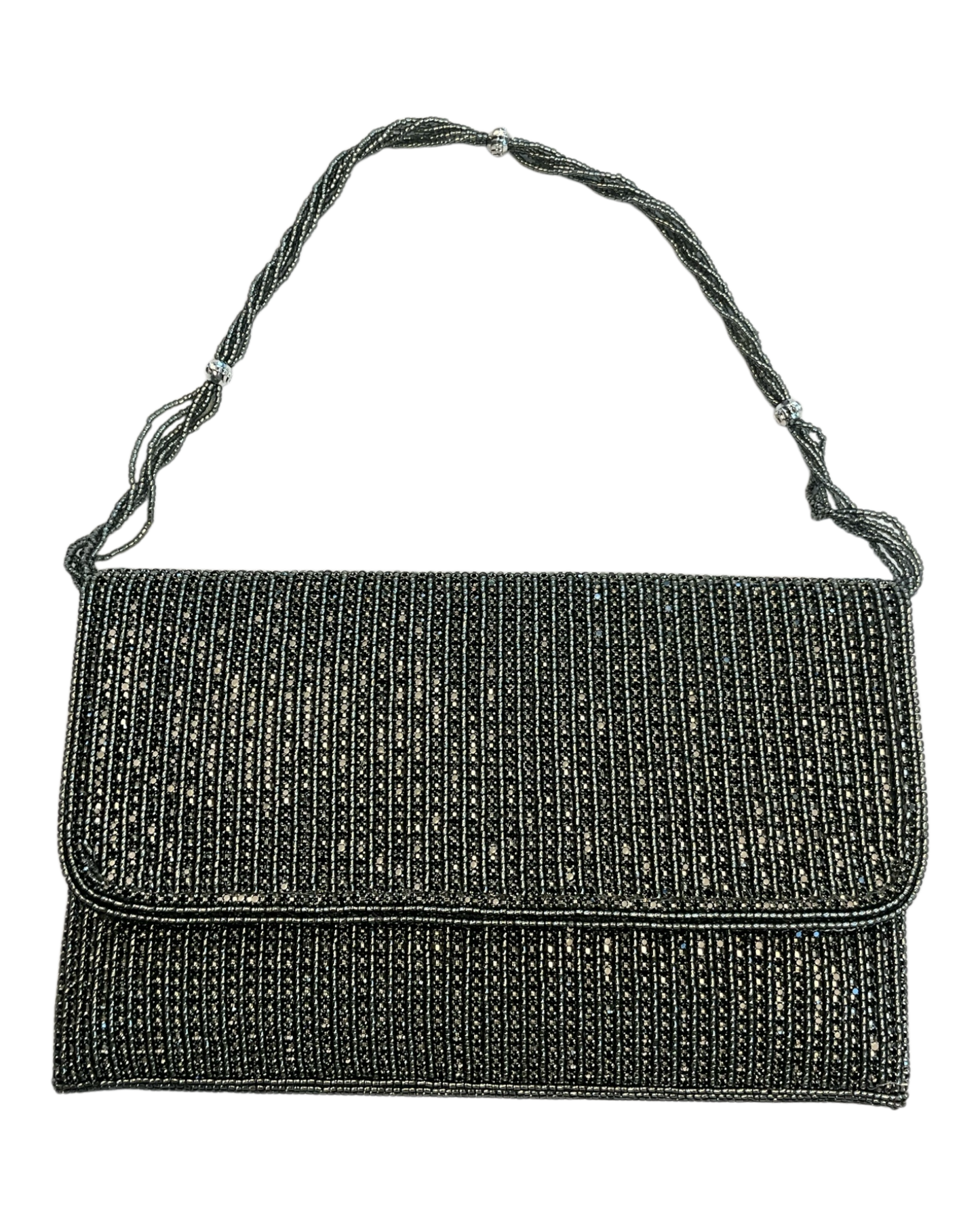 Dark Grey - Rich Hand Embroidered Clutch Bag / Handbag -Bollywood / Weddings - AKB278 11KJ25