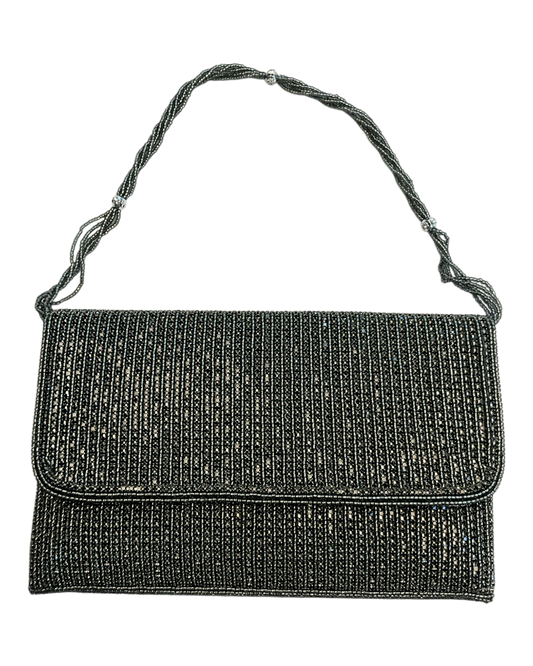 Dark Grey - Rich Hand Embroidered Clutch Bag / Handbag -Bollywood / Weddings - AKB278 11KJ25