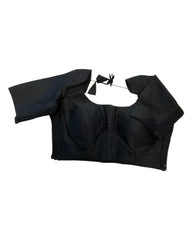 Black - HYBRID Silky Saree blouse - With Elastic on both side for Great fit - Size 36