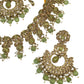 Henna Green - Large Size Necklace Set with Earrings - PRI1752 KK 0424