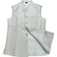 Off White / Cream  Self Banarasi Brocade - Premium Mens Waistcoat - VNS-JKT16 10KP25