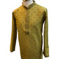 Mehndi Yellow - Brocade -  Mens Indian Kurta set - Weddings / Walimas , Sangeet, Eid, Mehndi / Henna - NAD2510 01KR25