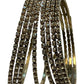 Gold Stone - Antique Gold Finish Bangles Set (Set of 8) - UK stock - SM, M, L, XL JAN3079 08Vp25