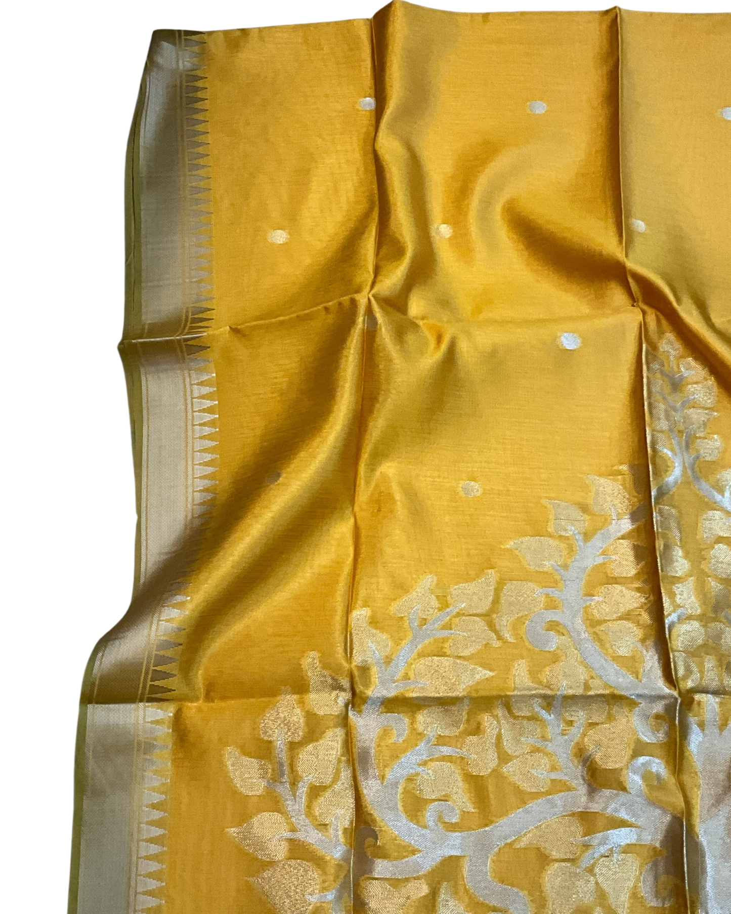 Haldi Yellow - Handloom Saree with Blouse Piece - UK stock - 24hr Dispatch - RT-BT002 07KJ26
