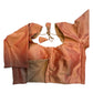 Peach - HYBRID Silky Saree blouse - With Elastic on both side for Great fit - Size 36",38", 40" S M L  - VAM1216 Ap