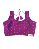 Plum - Dupion Silky Saree / Lehenga blouse - 38" Bust (UK 12) Can be let out to size 16  - AF2405 A 0324