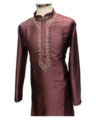 Dusty Pink - Handloom Banarasi Mens Indian Kurta set - Weddings / Walimas , Sangeet, Eid, Mehndi / Henna - KCS1017 08VT24