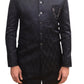 Navy Blue - PREMIUM Slim Fit Mens Self Brocade BandhGala / Prince / Chinese Collar Jacket with Long inside Waistcoat - Fantastic Fit - CS2505 03PY25