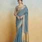 Grey - Handloom  -Cotton Silky Banarasi Saree with Blouse Piece - SHISLI960006 10KT25