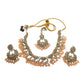 Peach - Large Antique Gold Finish Necklace set - Bollywood - Weddings - KAJ997 KP 0923