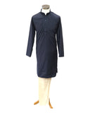 Navy Blue Cotton Silky Mens Kurta Set - Sangeet Mehendi Haldi KCS1001KY 0923