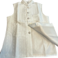 Off White / Cream - All Over Embroidered - Mens Indian Waistcoat - UK Stock - 24 hr Dispatch - KCS4089 06KC26