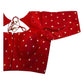 34", 38" & 42" - Red - Banarasi Brocade Saree / Lehenga Blouse -UK Stock - Quick Dispatch - X767 08Ap25