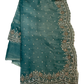Turquoise Blue - Classic Saree with Thread Work Border and Blouse Piece - UK stock - 24hr Dispatch - RS2529 JR