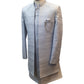 Silver / Light Grey - PREMIUM Mens Knee Length  Jacket with Long Waistcoat - Fantastic Fit - KCS6100 02PR25