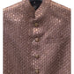 Rose Gold / Light Brown - Rich Lucknowi Sequins Mens Waistcoat / Bandi - Bollywood - HHF2403 KK 0624