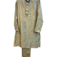 Pastel Pista Green - Soft Cotton Mens Kurta Set with Neck Thread Embroidery- Sangeet Mehendi Haldi - KCS1019 06KC26
