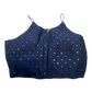 36" / UK 10 - Navy Blue - Mirror Work Strap Saree Blouse with cups - UK Stock - Quick Delivery - RNK - R778 -KY