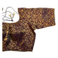 38" & 42" - Wine / Dark Purple - Banarasi Brocade Saree / Lehenga Blouse -UK Stock - Quick Dispatch - X1126 01A25