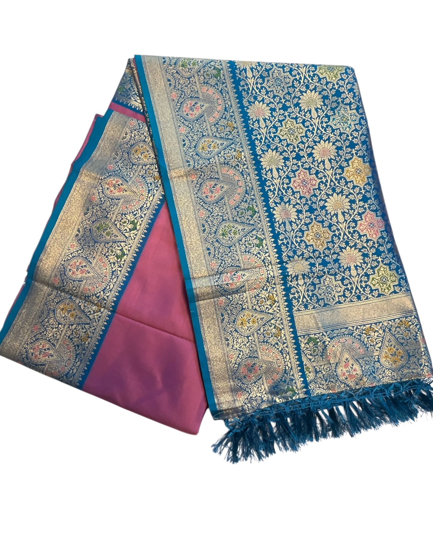 Dark Pink - Traditional Silky Handloom Banarasi Saree with Blouse Piece -  12KH25 RP391