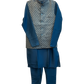 Teal Blue - Mens Indian Waistcoat & Kurta Set - UK Stock - 24 hr Dispatch - KCS4010 03VJ26