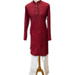 Maroon - Linen Mirror Work Mens Kurta Set - Sangeet Mehendi Haldi - NY23067KT 1123