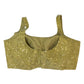 Gold - Full Sequins Saree blouse with cups,  Sleeveless - 38" - UK Stock - Quick Delivery - RNK - R833-KK