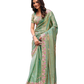 Mint Green - Fancy Party Saree with Blouse Piece - UK stock - 24hr Dispatch - LTF4605 07VY26