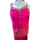 Size 12 (38") - Fuchsia / Magenta - Designer Ladies Medium Spaghetti Top Palazzo Trousers Suit - VMK Joshita JP