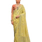 Lemon Yellow - Handloom  - Chiffon Banarasi Saree with Blouse Piece - JOH1602 10TT25