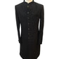 Size 38, 40, 42 - Black - Classic Suede Sherwani with Buttons -  BS787 01RV25