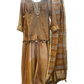 Size 12 (38") - Golden / Mustard Yellow - Designer Ladies Medium Top Palazzo Trousers Suit - VMK URSHITA RY