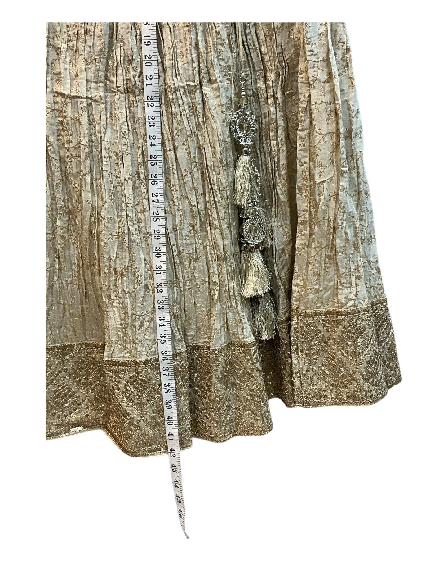 Size 12 / 38" Bust - Cream / Light Gold - Ready Made Lehenga Set - UK Stock - 24h Dispatch - SC1533 09AA25