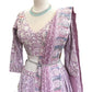 Pastel Lilac - Delicately Embroidered Chiffon Designer Lehenga Set - UK 12-16 - UK Stock - 24h Dispatch - NE2404 CP 0724