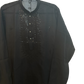 Black - Soft Cotton Infused Mens Kurta Set with Rich Sequins Embroidery - Sangeet Mehendi Haldi - KCS3001 06KH26
