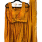 Amber Yellow -  Dupion Silk Lehenga Set  - Garba / Dandia , Mehndi / Sangeet / Weddings - Size UK 12 (38" Bust) Adjustable to Size 14 - UK Stock - 24h Dispatch - AF2506 09TY25