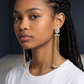 Clear - Medium - Antique Gold Finish Traditional Earrings - Bollywood - Weddings - 15ER679 07P26
