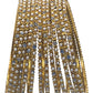 White Stones - Set of 12 Stone / Pearl Bangles - Antique Gold Finish (Pair) - JAN739 Vp 0923