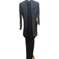 Stunning Double Layered Mens Black Sherwani - SHU2401 AY 0124