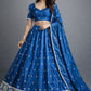 Petrol Blue - Silky Lehenga Set - Mehndi / Sangeet / Bridesmaids / Weddings / Garba  - Size UK 12 (38" Bust) Adjustable to Size 14 - UK Stock - 24h Dispatch - AF2602 02TY26