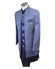 Dark Mauve - PREMIUM Mens Knee Length  Jacket with Long Waistcoat - Sherwani / Indo Western - Fantastic Fit - KCS6633 05RY25