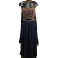 Black - Designer Ladies Short Strap Top Palazzo Trousers Suit - Size 10 (36") - VMK ASIN CT