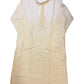 Cream - Shaded Lucknowi Sequins Mens Indian Kurta Set - Weddings / Walimas , Sangeet, Eid, Mehndi / Henna - KCS1040 VK 0225