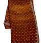 Burnt Orange / Rust - Rich Saree with Stone Work Border and Blouse Piece - UK stock - 24hr Dispatch - RS2501 TH