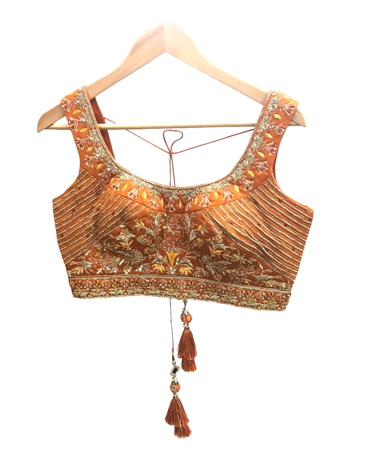 Designer Rusty Orange  Ready Made Lehenga Set - Size 12 (14) UK Stock - 24h Dispatch - Diksha -ZC2317  KYY 0323