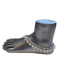 Silver Finish - Ankle Chain / Payal / Paazeb - Fashion Jewellery - Bollywood - Weddings - AE2414 24R10