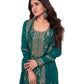 Teal / Green - Simple / Classy Silky Ladies Indian Salwar Suit with Rich Dupatta - Available in Sizes 10,14 & 18 - VF69182 TY 0924